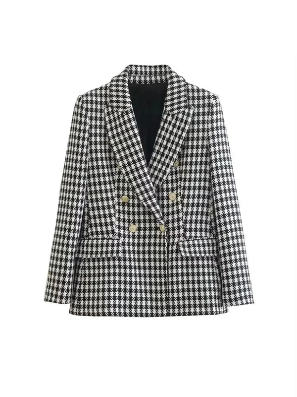 Blazer Feminino Xadrez Helena